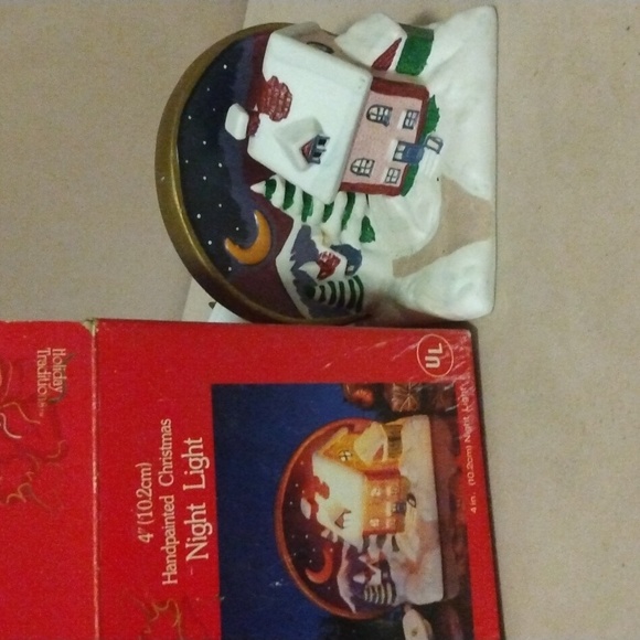 Handpainted XMas Night Light 4" with original box - Picture 3 of 6